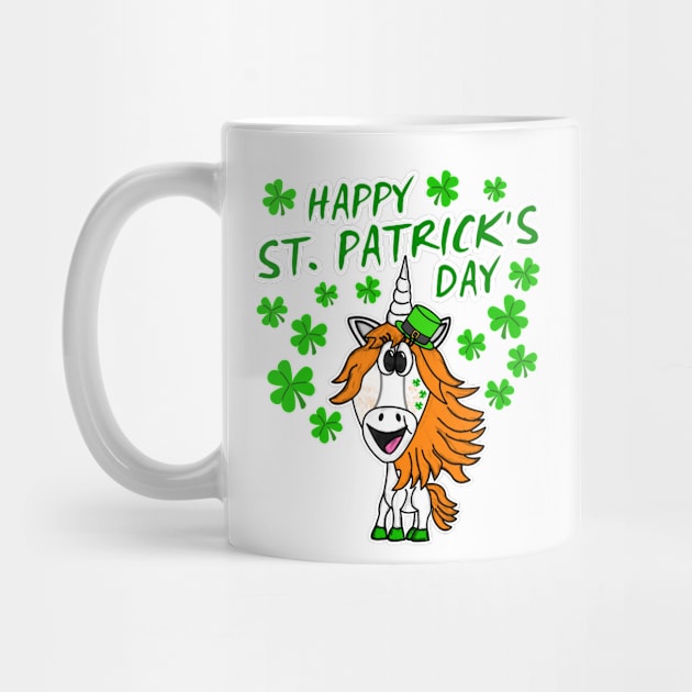 Happy St. Patrick's Day 2022 Unicorn Irish Shamrocks by doodlerob